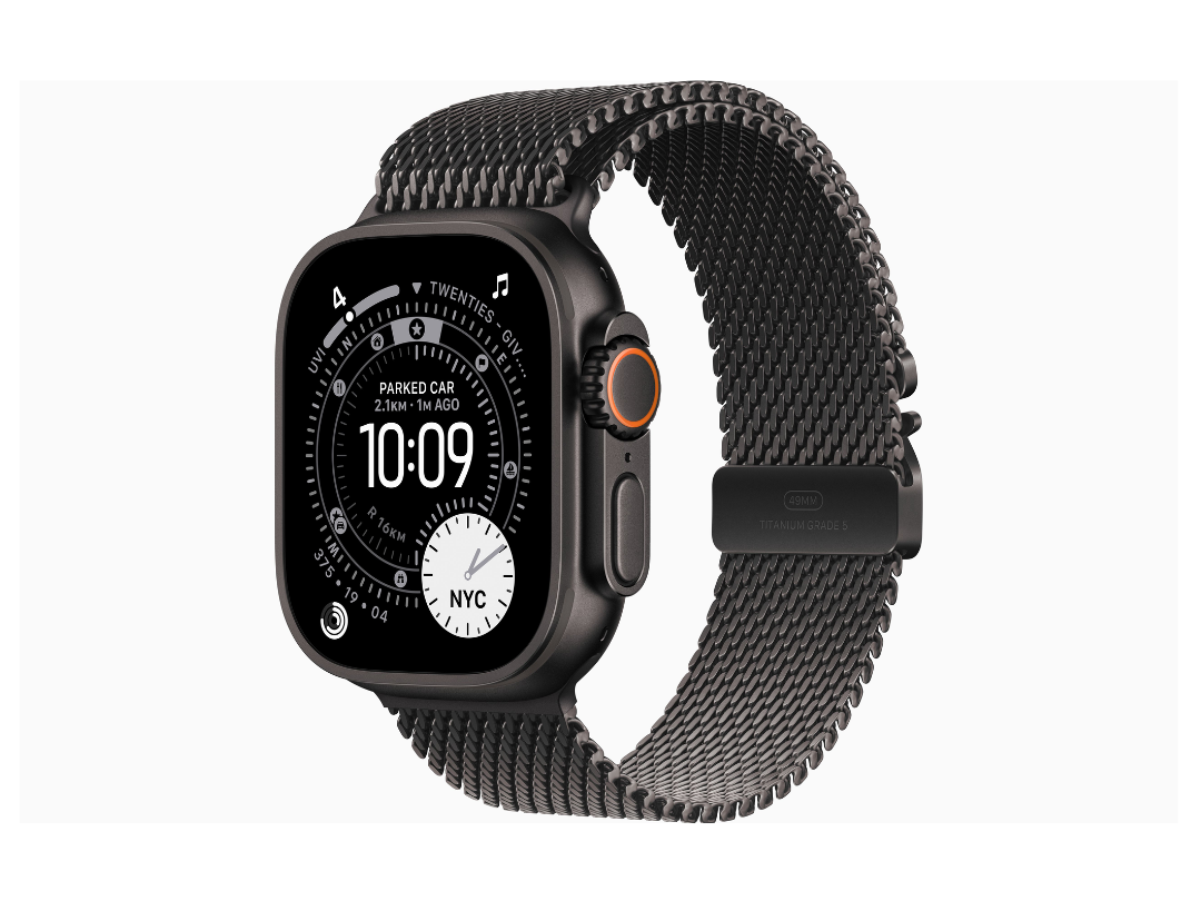 Apple Watch Ultra 3 49mm Black Titanium with Milanese Loop | GPS + Cellular | Qatar Apple Watch Ultra 3 49mm Black Titanium with Milanese Loop | GPS + Cellular | Qatar
